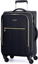 BAGSMART Carry On Luggage 20 Inch,Softside Black - £45.45 GBP