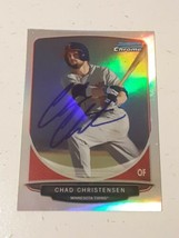 Chad Christensen Minnesota Twins 2013 Bowman Chrome Autograph Card #BDPP118 READ - £3.88 GBP
