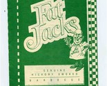 Fat Jacks Menu Monona Drive Monona Wisconsin Hickory Smoked Barbecue 1990&#39;s - £9.46 GBP