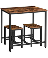 3-Piece Industrial Dining Table Set, Kitchen Table, Space Saving Dinette... - $6,841.71 MXN