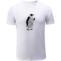 New Penguin Just Smile and Wave Mens Boys Casual T-Shirts Graphic Print Tops Tee - £12.82 GBP