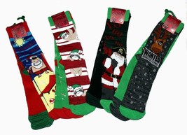 2 PR HO HO HO Varied Colorful Christmas Designs Crew Socks Men&#39;s 6-13 NWT 2019 - £11.98 GBP