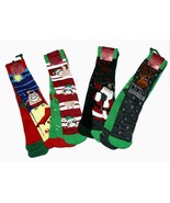 2 PR HO HO HO Varied Colorful Christmas Designs Crew Socks Men&#39;s 6-13 NW... - $14.99