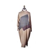 VTG 1980s Vuokko Finland Abstract Wool Voile Dress Gray Mulberry Tan M - $8,970.85 MXN