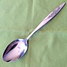 IIC Imperial International Stainless Soup Spoon IMI90 Pattern Glossy Single Rose - £4.74 GBP