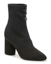 New Nine West Black Suede Textile Pointy Comfort Ankle Boots Size 7.5 M - £52.64 GBP