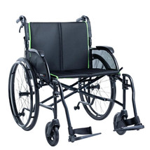 Heavy Duty Extra Wide Featherweight Wheelchair Holds up to 350 lbs 22 inch seat - £366.58 GBP