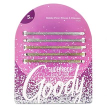 Goody Holiday Ball Enameled Bobby Pin Set - 5 Count, Silver and Gold - £6.05 GBP