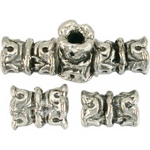 5 Antique Silver Plated Barrel Bali Beads Beading 15mm - £7.31 GBP