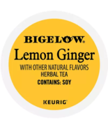 BIGELOW LEMON GINGER TEA KCUPS 22CT - $34.05 CAD