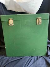 Amfile Platter Pak 12&quot; Hinged DOUBLE LATCH LP Record Case / GREEN SOLID - £18.64 GBP