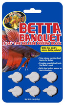 [Pack of 4] Zoo Med Betta Banquet 7 Day Time Release Feeding Block 6 count - £21.34 GBP