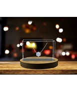 LED Base included | Personal Touch: 3D Engraved Crystal Pendant Necklace - $35.67 CAD+