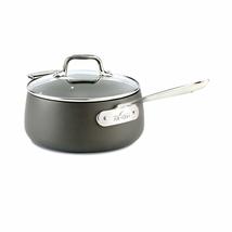 All-Clad HA1 Hard Anodized Nonstick Sauce Pan 3.5 Quart Induction Oven S... - $68.59