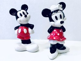 Disney Mickey Mouse &amp; Friends Mickey &amp; Minnie Ceramic Salt &amp; Pepper Shak... - £21.51 GBP
