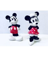 Disney Mickey Mouse &amp; Friends Mickey &amp; Minnie Ceramic Salt &amp; Pepper Shak... - £21.14 GBP