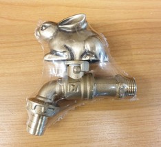 Brass Garden Tap Rabbit Spigot Faucet Vintage Yard Water Home Decor Outdoor - £47.15 GBP