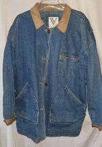 Womens VTG Venezia Vitale 22/24 Flannel Lined Jean Mid Coat 4 Button Front - $54.99