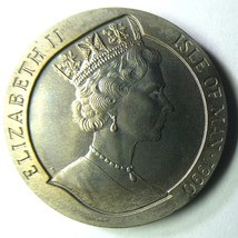 Great Britain Isle Of Man 1990 Elizabeth  Black Penny Anniversary Crown ... - £177.05 GBP