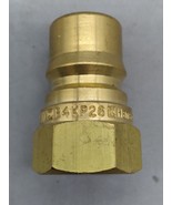 Eaton Hansen B4KP26 Hydraulic Quick Connect Hose Coupling, Brass Body, ... - $35.80