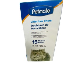 Petmate Litter box Liners 15 Medium 28.25&quot; x 14.5&quot; - £5.67 GBP
