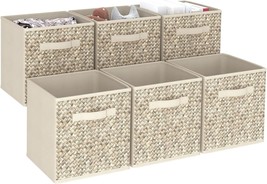 Storage Boxes For Organizing Closet Bins, Foldable 11-Inch Cube Storage Bins, 6 - £28.71 GBP