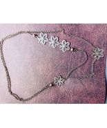 Silver Flower Double chain neckless - $15.25