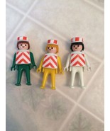 Lot Of 1974 Playmobil Construction Workers with Striped Hats And Vests - $26.88