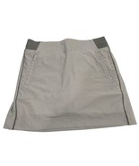 Athleta Skort Womens Sz 10 Gray Striped Athletic Skirt w/Shorts Outdoor ... - $11.83