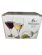 Libbey 12 Oz Winery Wine Glasses Stemmed Wine Glasses 6 Count New 355 Ml - £18.19 GBP