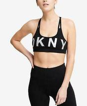 DKNY Logo Graphic Sports Bra, Size XS/Black - £24.77 GBP