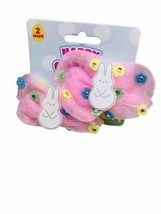 2ct Happy Easter Tulle Flower Easter Bunnies Bows - £11.55 GBP