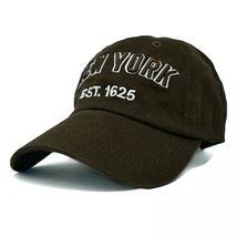 Mens Womens Solid Cotton Vintage NY Est.1625 Baseball Cap Adjustable Hat... - $14.99