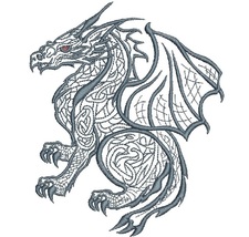 Celtic Dragon Machine Embroidery Design – Instant Download - $3.99