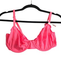 Smoothez by Aerie Bra Balconette Sheer Mesh Unlined Underwire Pink 34D - $19.24