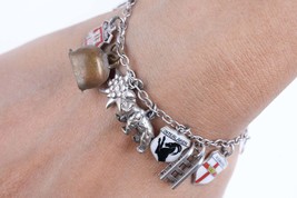 Vintage World Travelers Sterling charm bracelet - £63.23 GBP