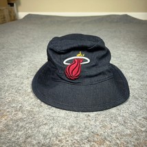 Miami Heat Mens Hat Cap Small Bucket Black Red Logo Mitchell Ness Basketball NBA - £15.41 GBP