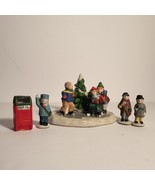 St. Nicholas Square Village Figures Christmas Ceramic Miniatures Lot of 5 - £14.70 GBP