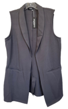 Zeagoo Women&#39;s Sleeveless Open Front Dressy Vest Size S Gray - £15.58 GBP