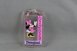 Vintage Disneyland Keychain - Neon Waving Minnie Mouse - Plastic Keychain - $19.00