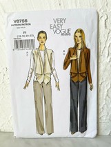 Vogue Very Easy Pattern V8756 Misses Jacket & Fitted Pants Sizes 16-18-20-22 - $9.45