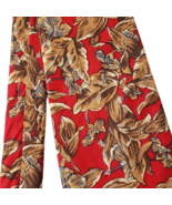 Woolrich Floral Neck Tie Mens Red 100% Cotton Hawaiian Tropical Made in USA - $12.55