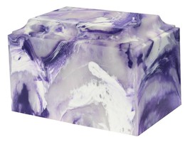 Large/Adult 225 Cubic Inch Tuscany Purple Cultured Onyx Cremation Urn for Ashes - $257.99