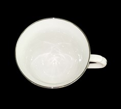 Syracuse China Wedding Ring Silhouette Footed Cup White Platinum Trim USA Teacup image 4