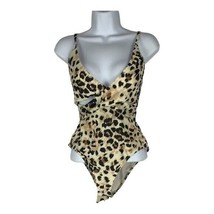 Aerie Womens Leopard Print One-Piece Swimsuit With Bow Detail SizeXS - $23.10