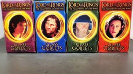 Complete Set of 4 2001 Lord of The Rings LightUp Glass Goblets Burger King Cups - £35.22 GBP