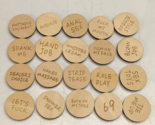 Funny Tokens 20pcs Couples Date Night Activity Wooden Game Night Date fo... - $10.98