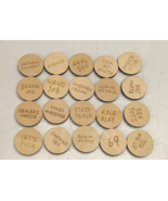 Funny Tokens 20pcs Couples Date Night Activity Wooden Game Night Date fo... - $10.98