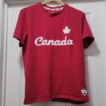 Canadiana Canada Red / White Graphic Logo Shirt Soft Cotton Womens Sz L - $17.95