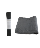 PVC SOFT Foam Bath Mat Non-Slip Suction Shower Bathmat 36" x 17" Black - $14.84